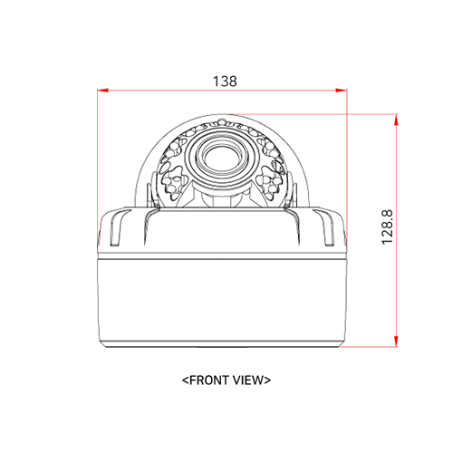 웹게이트 NK1080VD-IR36-AF 2M IR IP 가변 돔 카메라