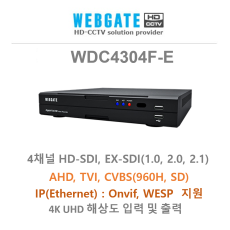 웹게이트 WDC4304F-E HD/ED-SDI 4MP 4채널 녹화기