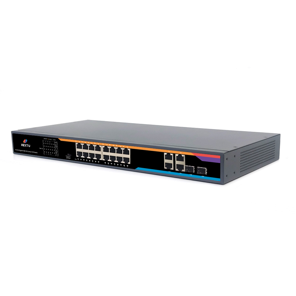 넥스트 NEXT-POE3018SFP-250 PoE 기가 16포트 스위치허브 2SFP