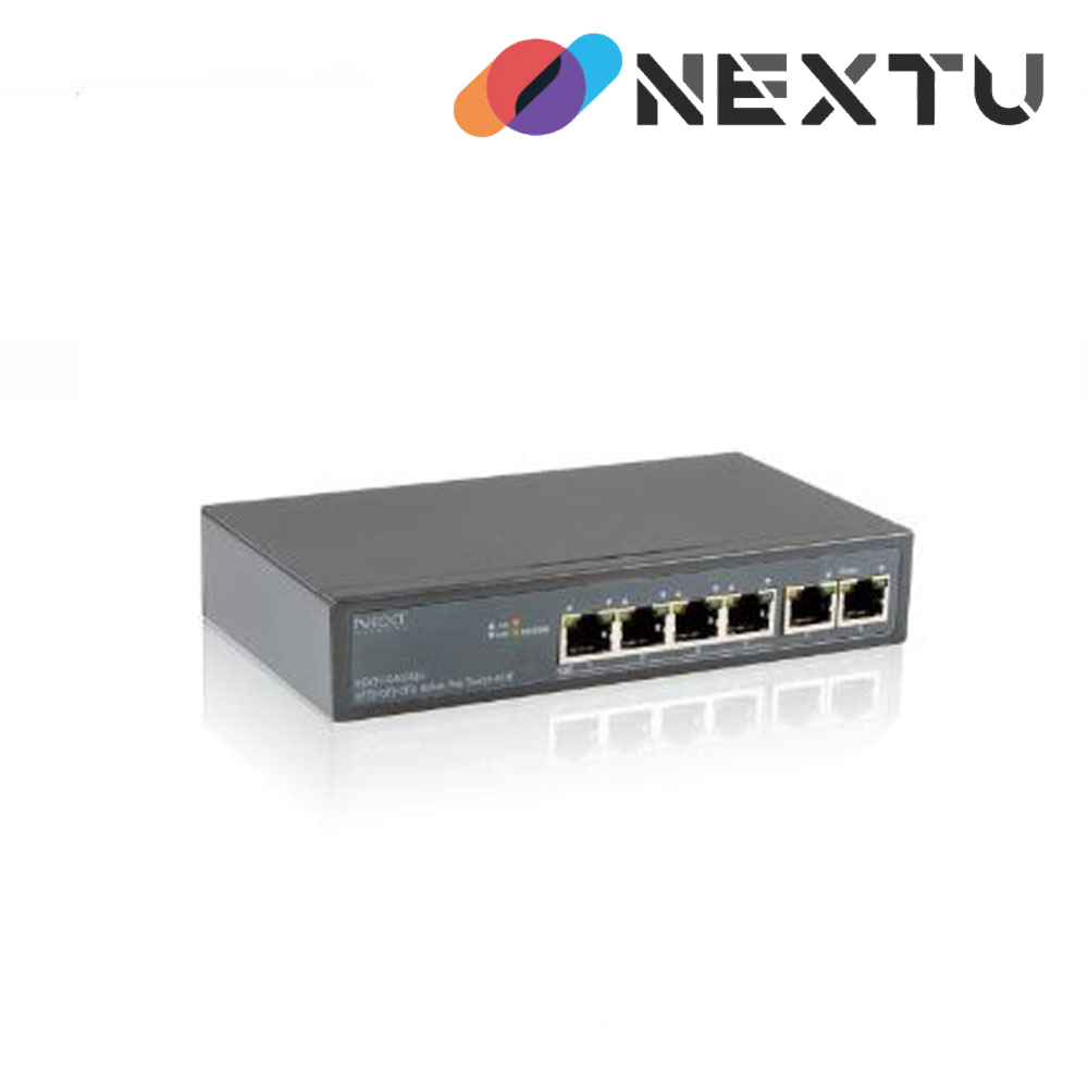 넥스트 NEXT-POE306EF 10/100Mbps 4포트 + 2포트 Uplink POE스위치(65W) / 802.11af.at규격 / AC전원타입(Internal Power)