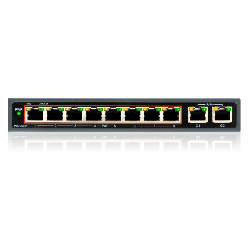 넥스트 NEXT-POE608F 10/100M 8포트 최대250m POE사용 인터넷 허브스위치
