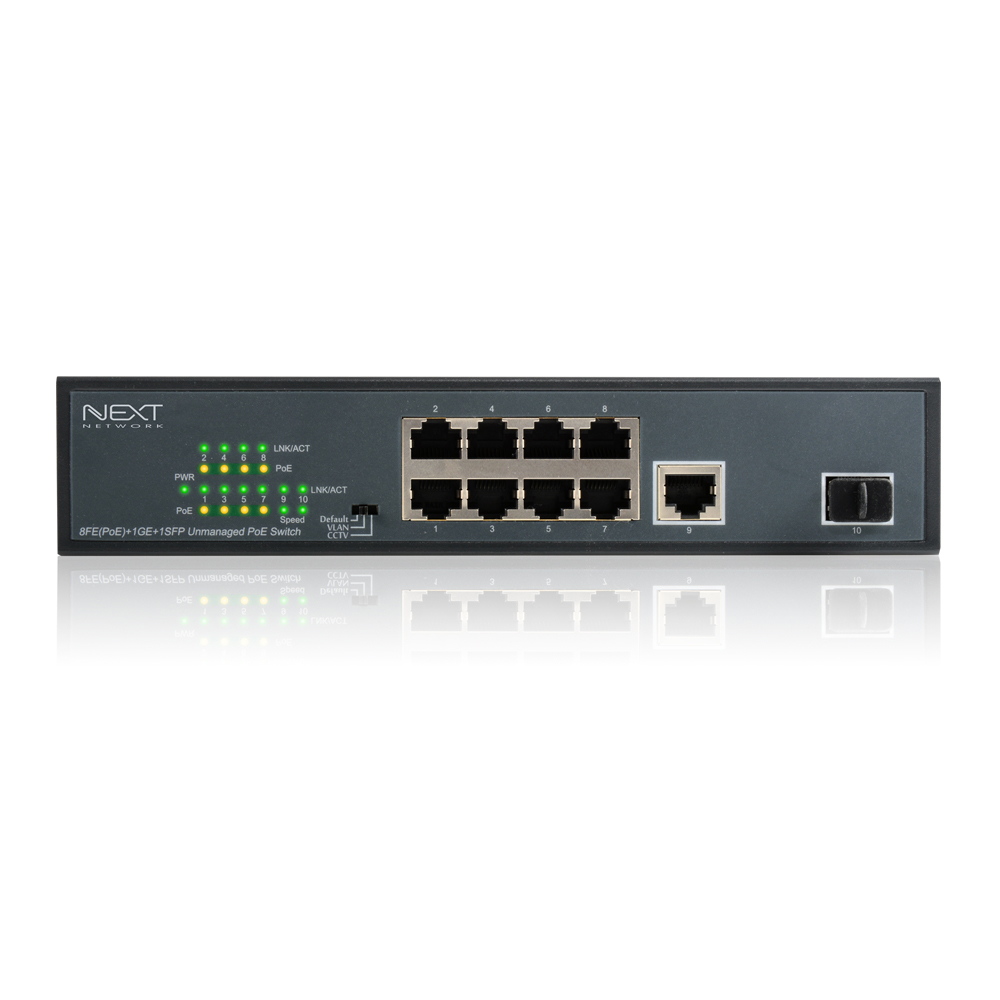 넥스트 NEXT-POE308SFP-TP 10/100M 8포트 POE With SFP 1포트 + Gigabit TP 인터넷 허브스위치